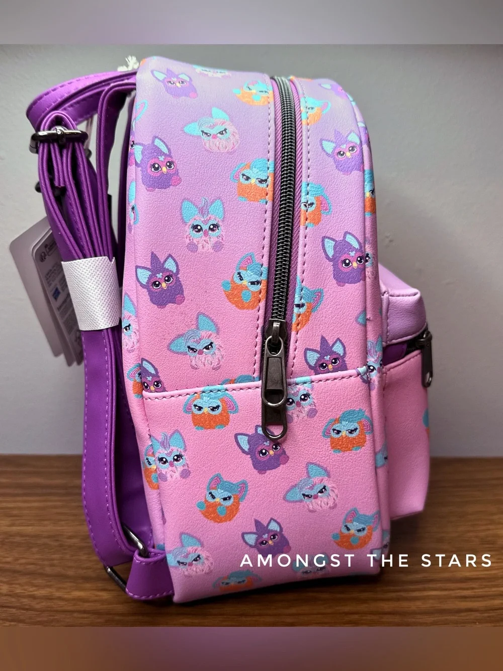 Loungefly Furby Friends Pink & Purple All Over Print Mini Backpack